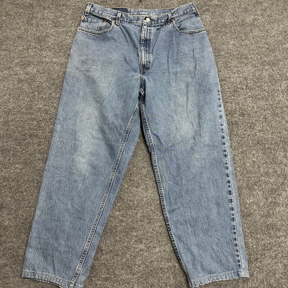 Levi's Jeans Mens Size 38x29 Blue 550 Relaxed Fit Tapered Leg Denim Casual Good